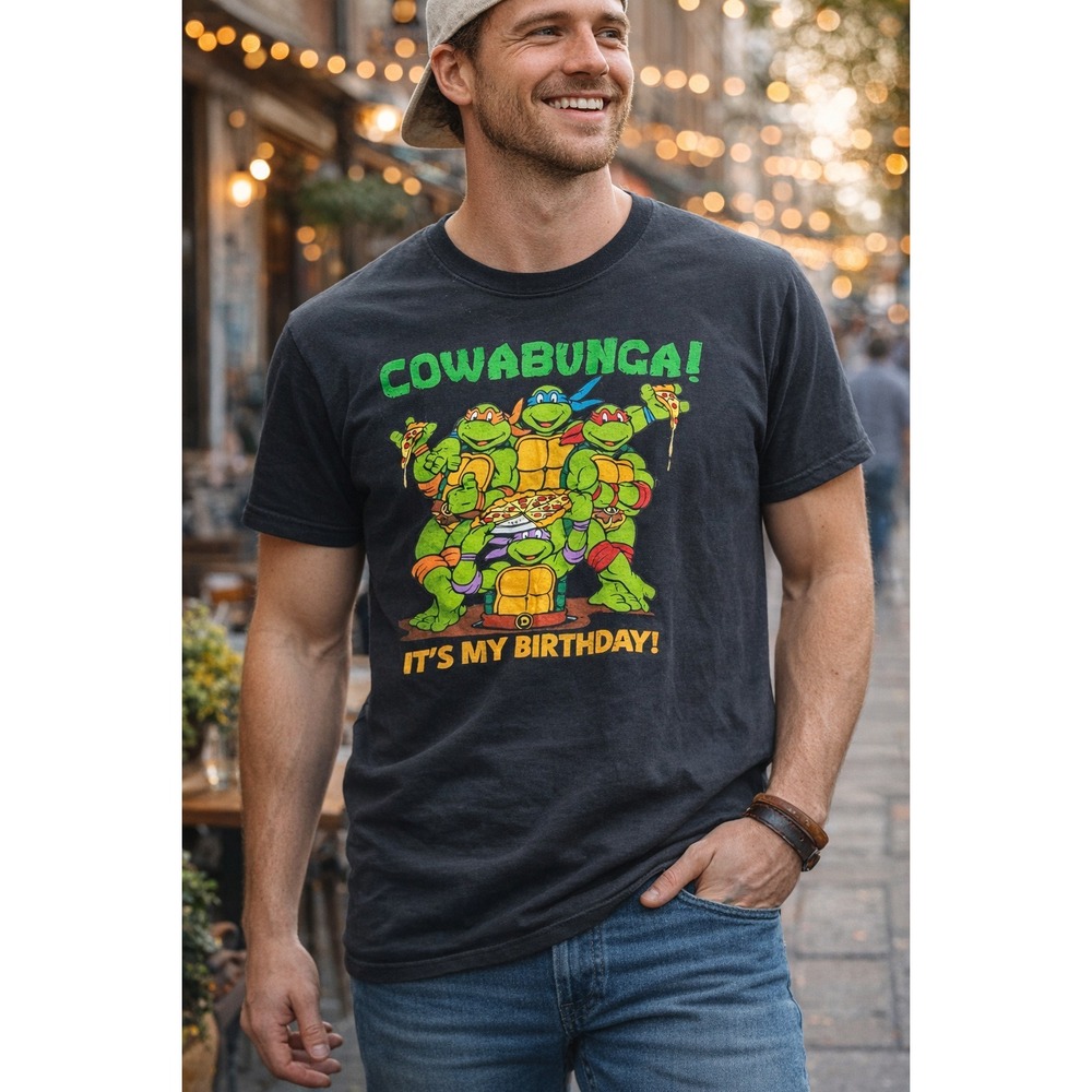 Teenage Mutant Ninja Turtles - Cowabunga! It's My Birthday! T-Shirt Men's L
